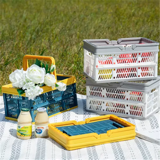 Baskets Plastic Laundry Vegetable Folding Food Woven Kitchen Making Supplies Picnic Other Gift Hanging Foldable Storage Basket