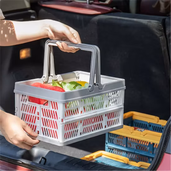Baskets Plastic Laundry Vegetable Folding Food Woven Kitchen Making Supplies Picnic Other Gift Hanging Foldable Storage Basket