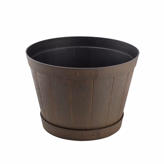 Pot de fleurs en pot de semoir rond en plastique (KD9702)