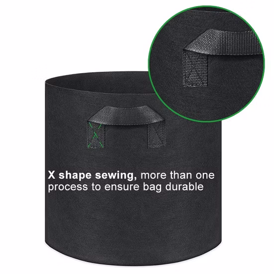 La culture de pommes de terre en tissu noir met en sac le pot de plantation de fleurs pour le jardin